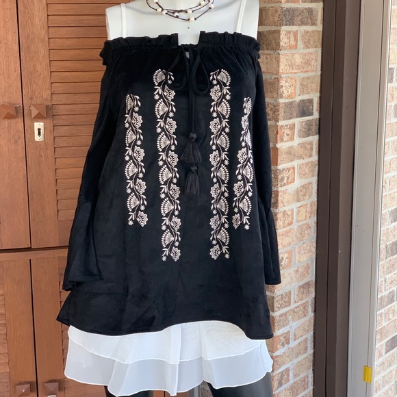 Ivory Chiffon Trim Top/Shirt/Tank Extender NWT - Picture 2 of 11